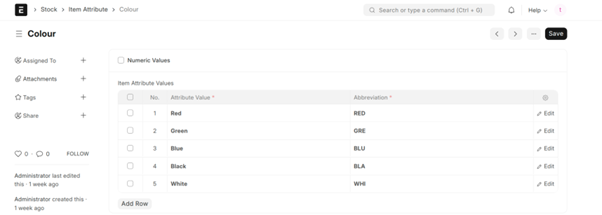 Manage Attribute in ERPNext: Configuration Steps