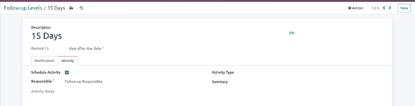 Follow up Reports In Odoo Follow up Levels Configuration in Odoo