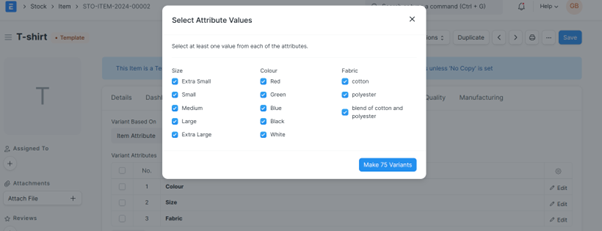 Use-case of Attribute in ERPNext