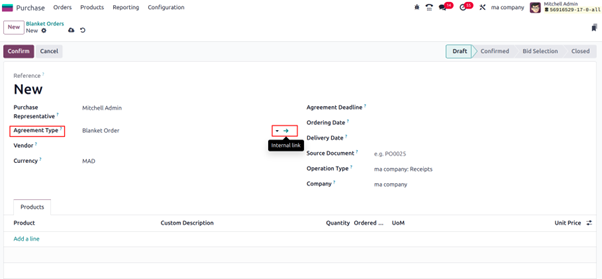 Odoo streamlines blanket order management with various features
