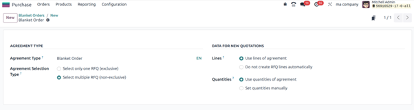 How can we Manage Blanket Orders in Odoo 17 Odoo streamlines blanket order management with various features