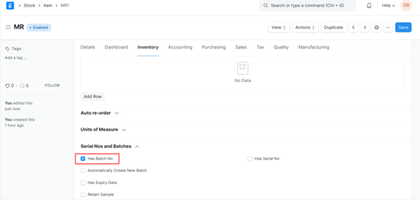 Manage Serial Number and Batch in ERPNext How We can Create New Batch In ERPNext