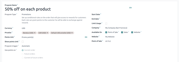 Manage Discount and Loyalty In Odoo 17 Rule and Rewards in Odoo