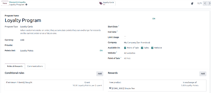 Configure Buy X Get Y Free Program and Loyalty Cards Program in Odoo17 Steps to Configure Loyalty Cards