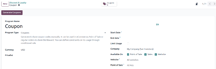 Coupon and Next Order Coupon In Odoo 17 How we can Configure the coupon program in Odoo