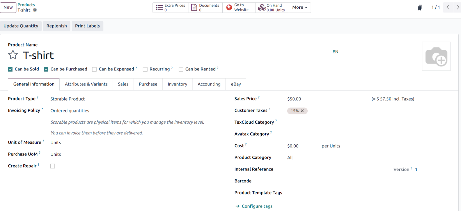Use-case of using Attribute and Variants in Odoo