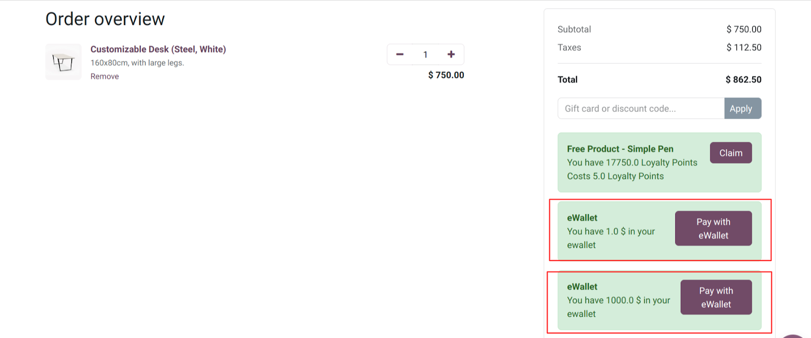 Ewallet In Odoo v17 How customer use the e-wallet as a payment method