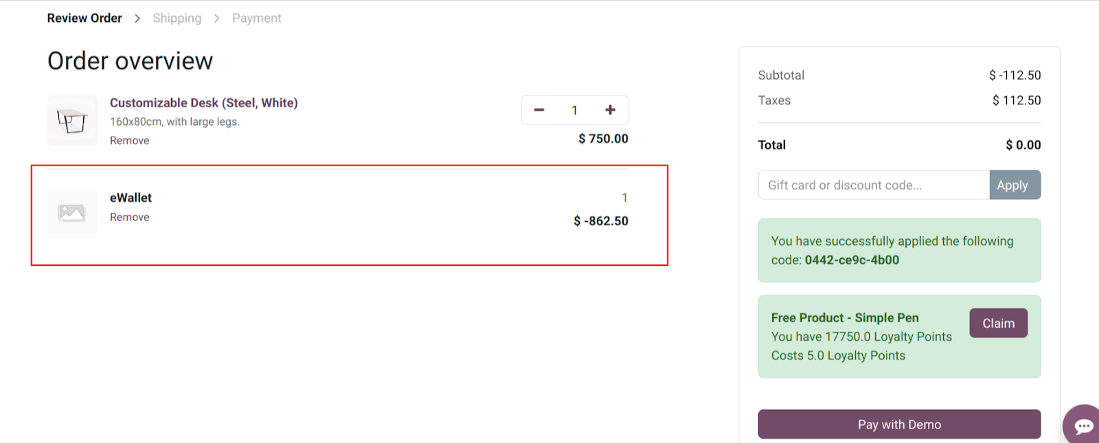 Ewallet In Odoo v17 How customer use the e-wallet as a payment method