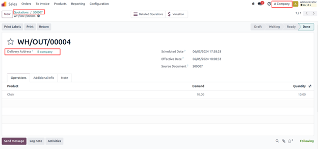 How To Manage Multi-Company Transfer in Odoo17 Use-case of Mange Multi Company Transfer in Odoo