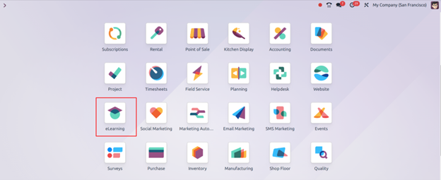 E-Learning Module In Odoo17 Odoo Dashboard