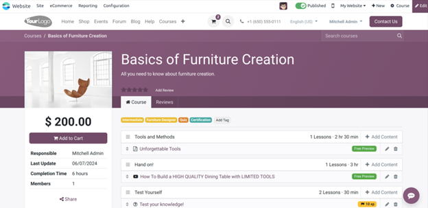 E-Learning Module In Odoo17 How to do Certification and Download Certificate in Odoo 17