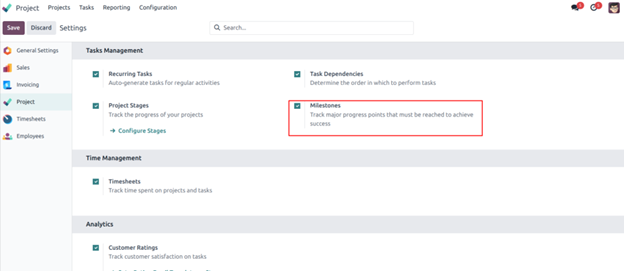 Configuration steps to manage projects with milestones in Odoo17 Configuration steps to manage projects with milestones in Odoo17