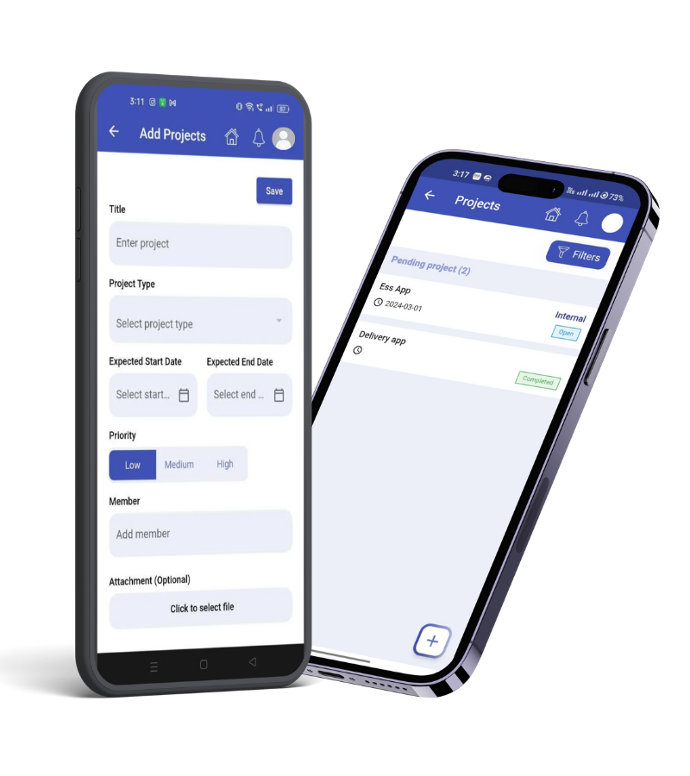 EmpPower App Features - Project Creation and Management