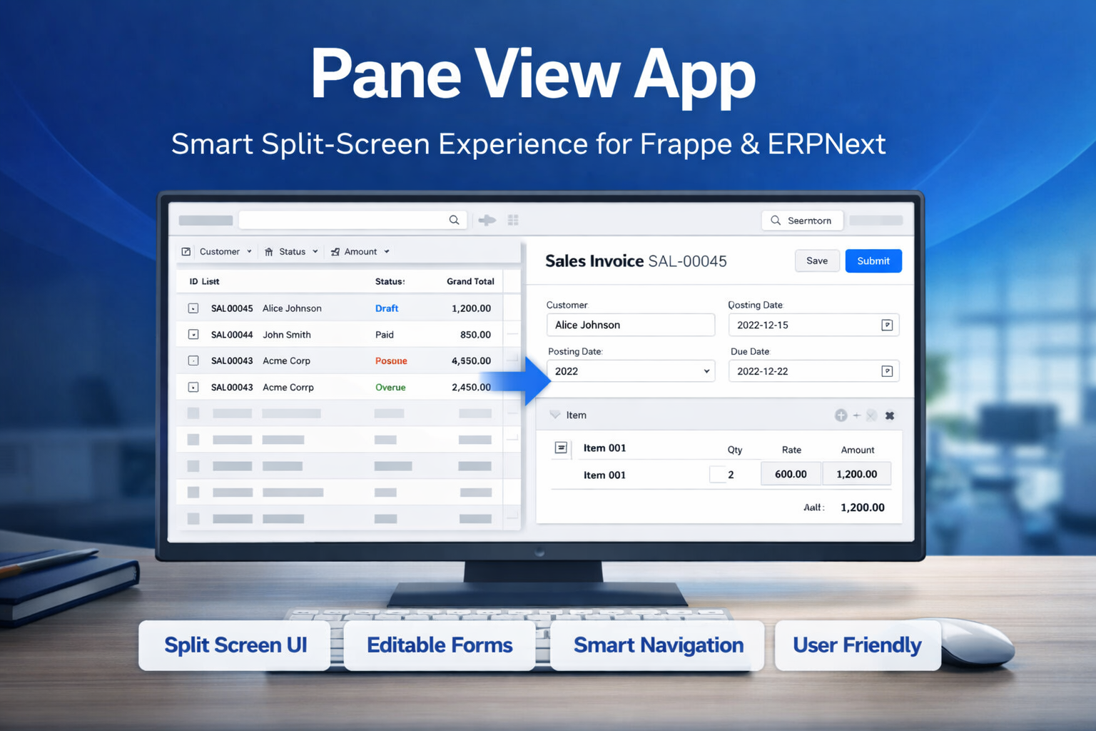 Pane View App for Frappe