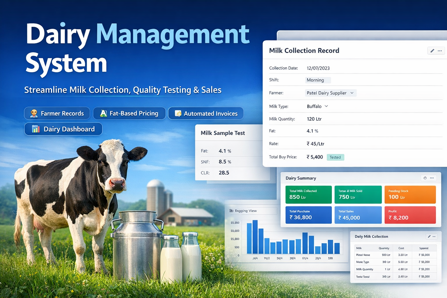 Dairy Management For Frappe
