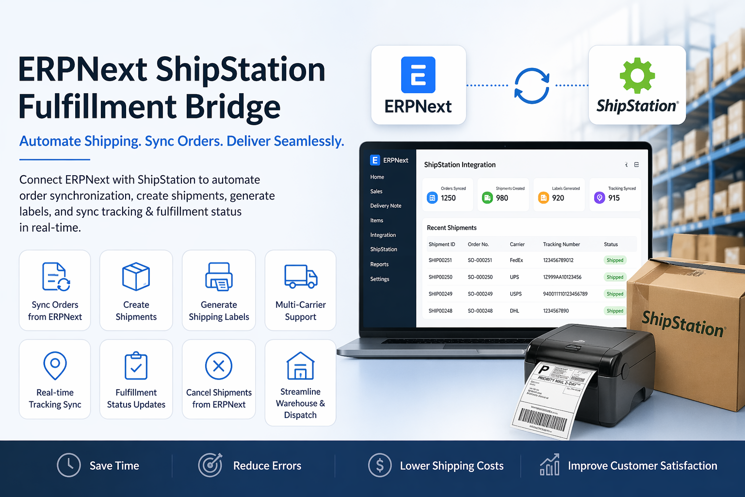 ERPNext ShipStation Fulfillment Bridge 