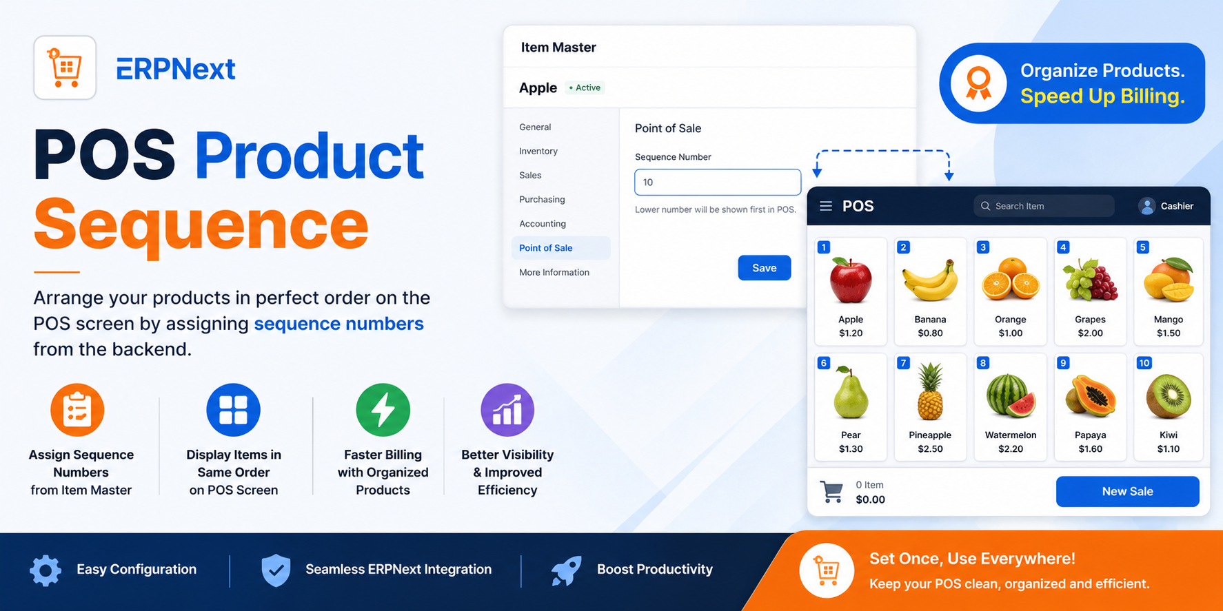 ERPNext POS Product Sequence