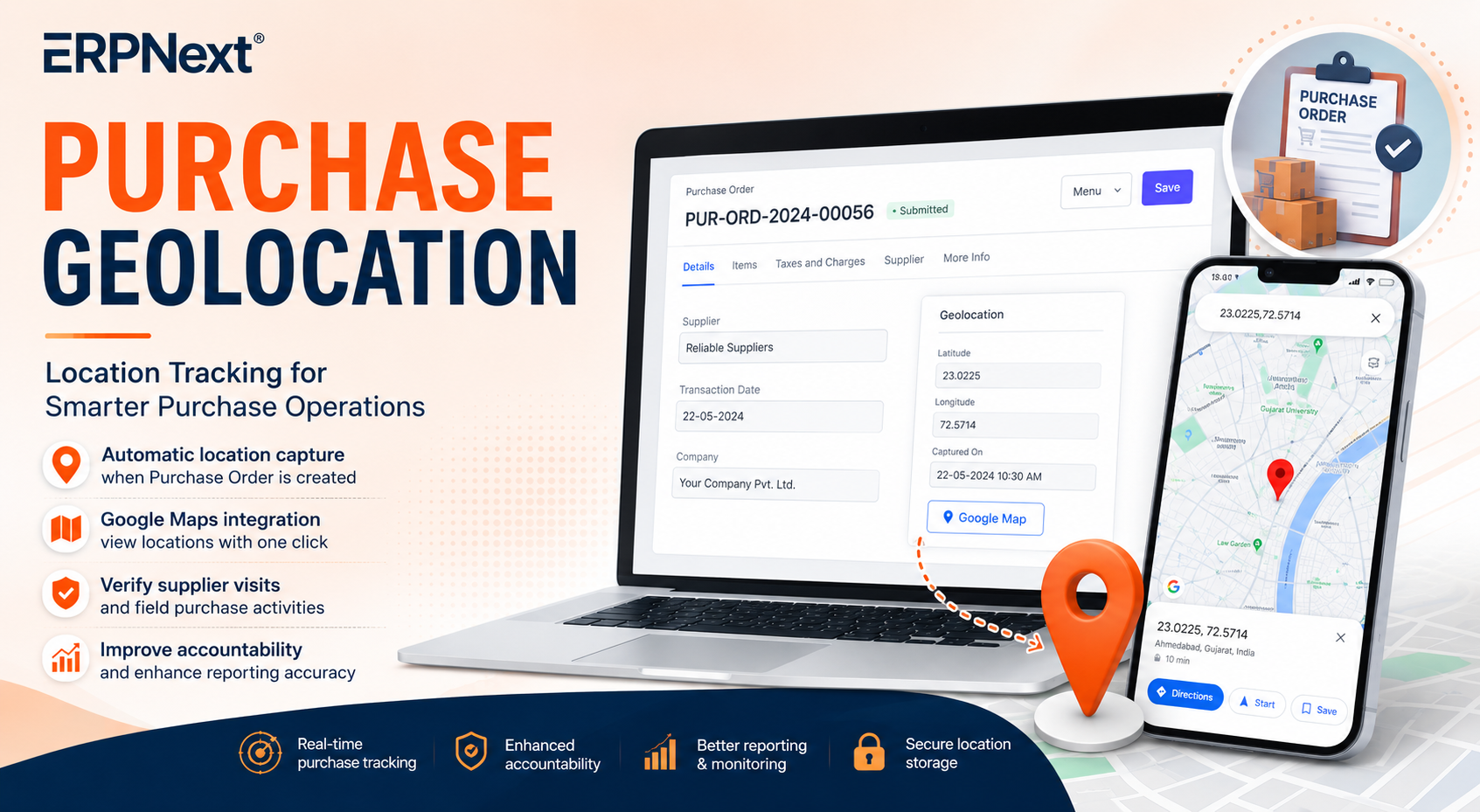 ERPNext Purchase Geolocation