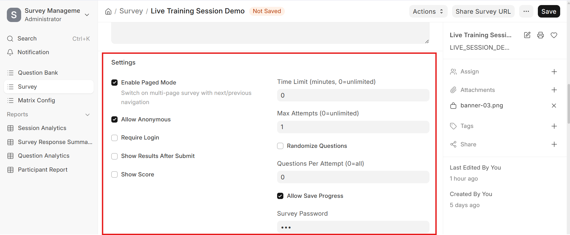 Frappe Survey Management