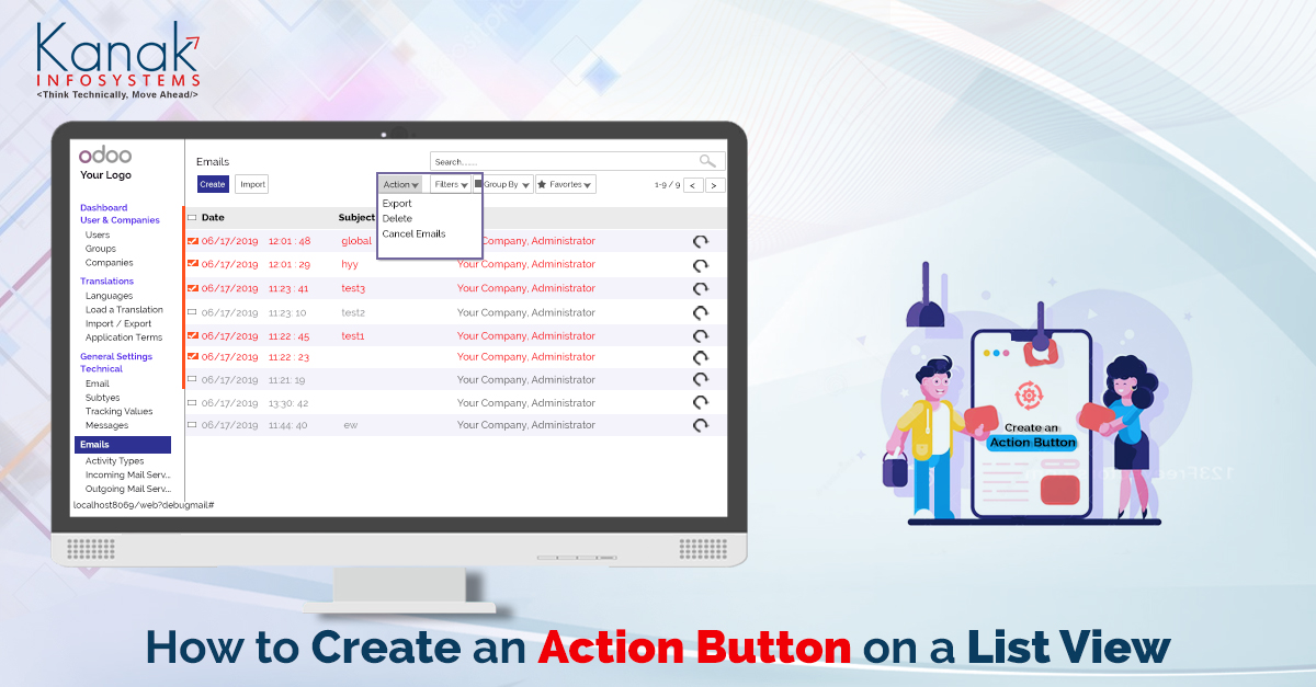 How To Create An Action Button On A List View