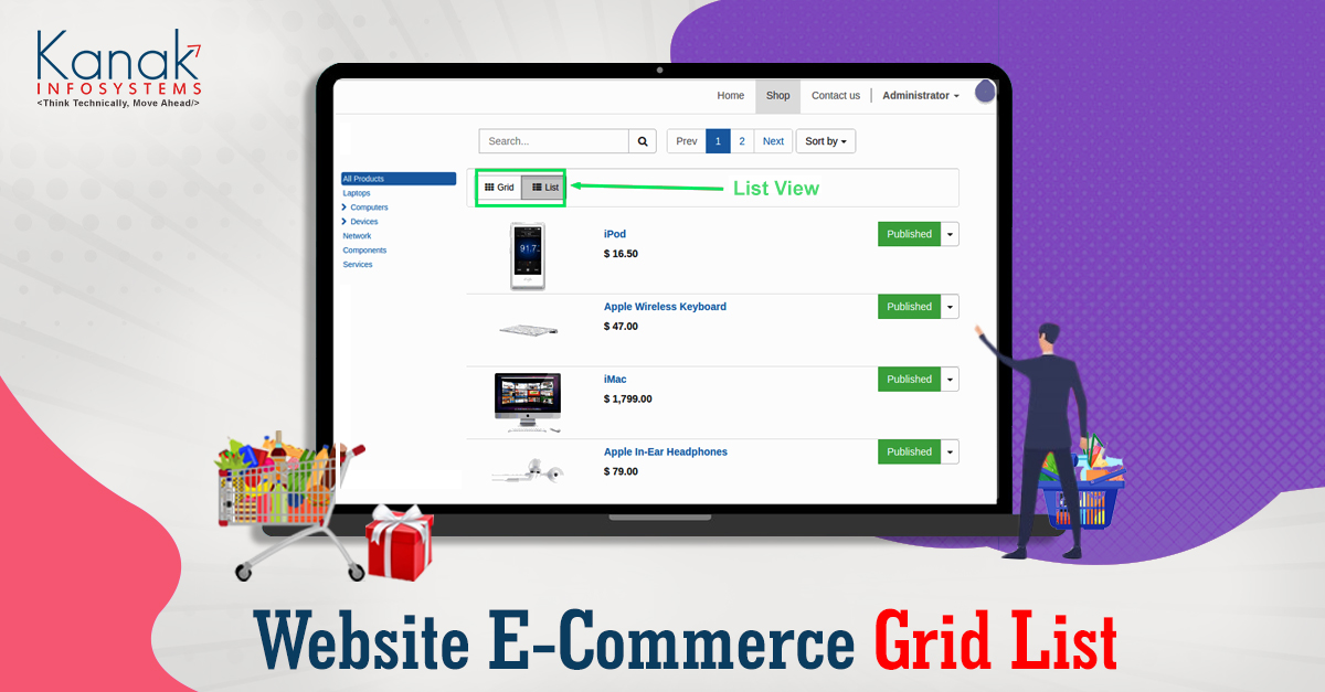 Shop Product Grid List