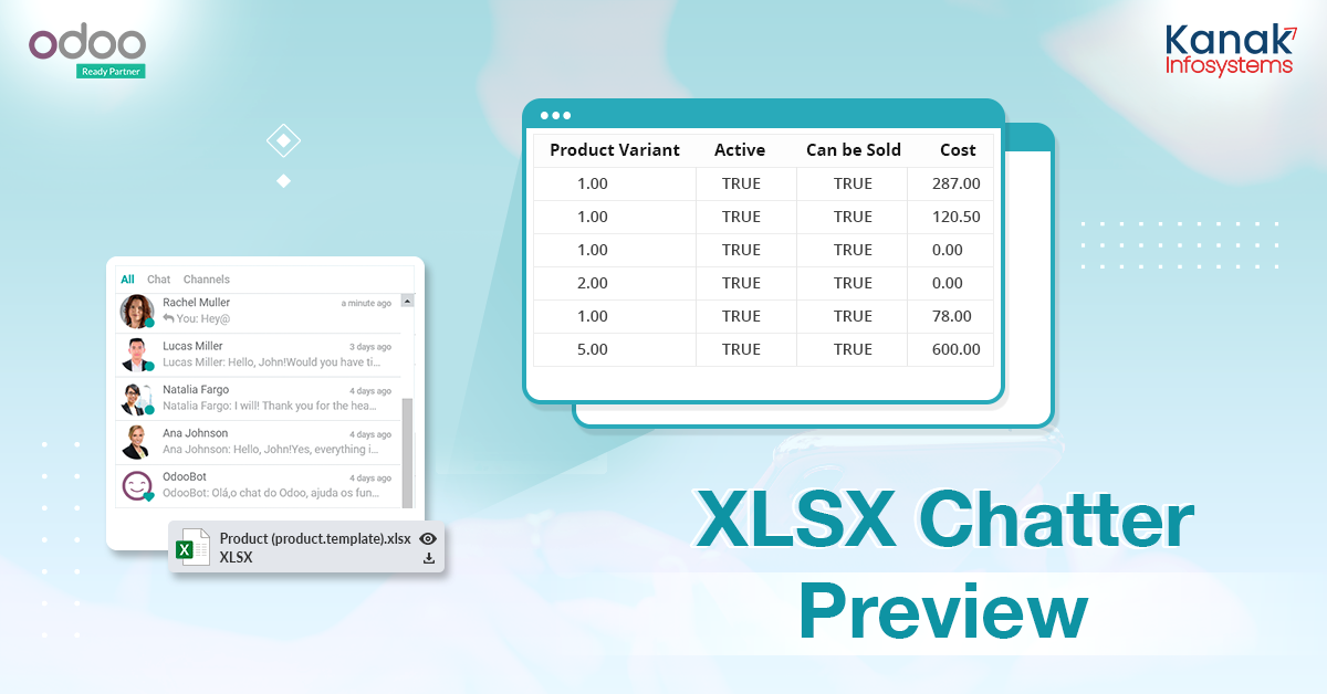 XLSX Attachment Preview In Odoo Chatter