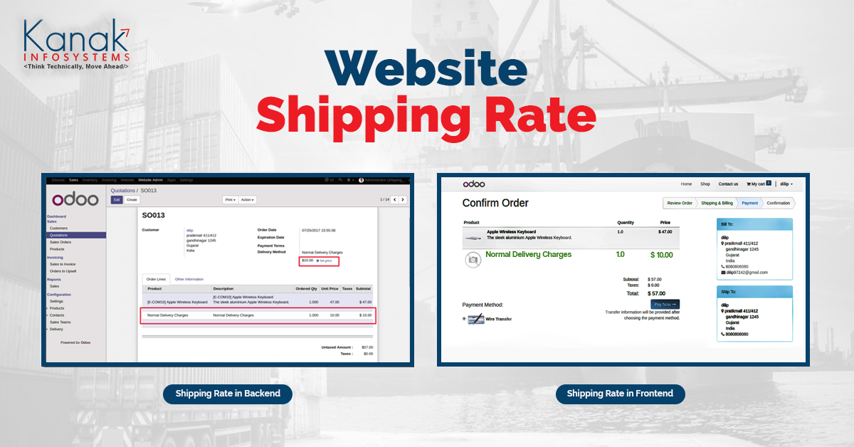 Website Shipping Rate