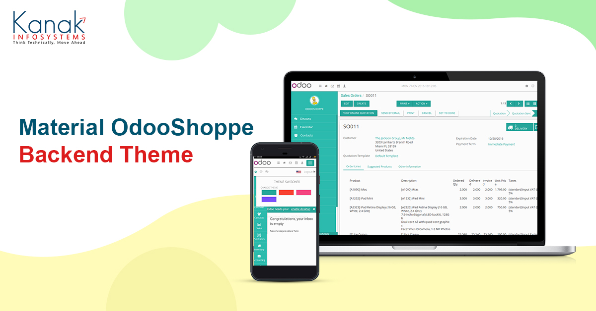 Material OdooShoppe Backend Theme