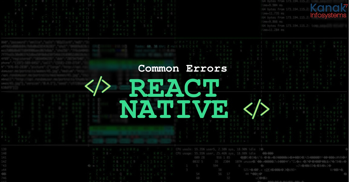 React Native Common Errors